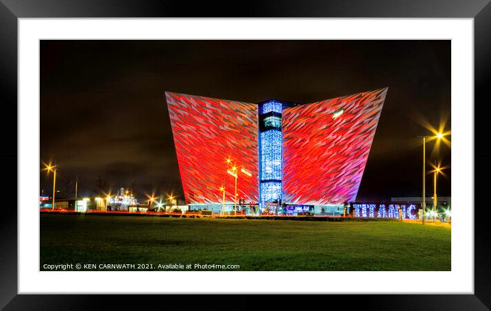 The Enchanting Titanic:  Belfast's Maritime Legacy Framed Mounted Print by KEN CARNWATH