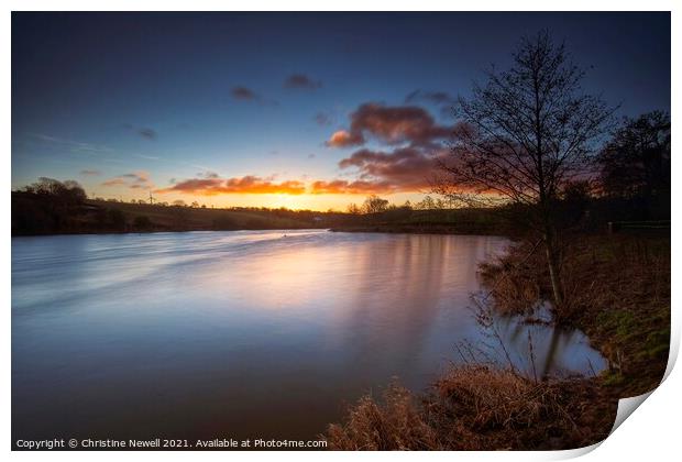 Sunrise at Ulley Country Park  Print by Christine Newell