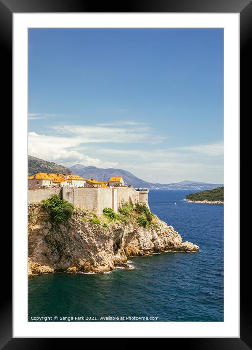 Dubrovnik old town Framed Mounted Print by Sanga Park