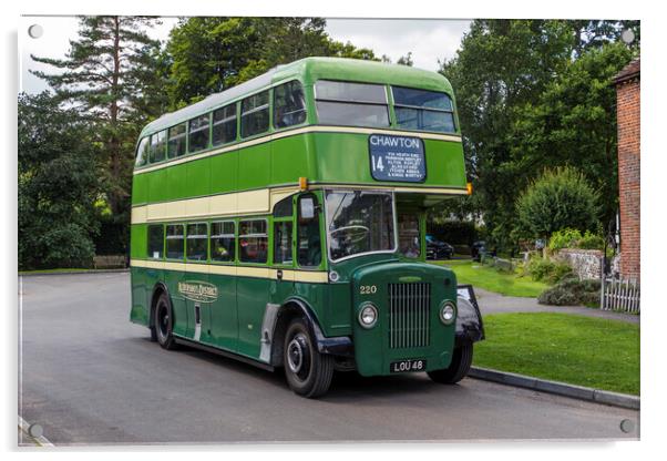 Vintage Aldershot & District Bus  Acrylic by Philip Enticknap