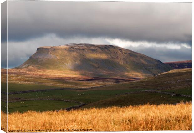 Pen y Ghent in the Yorkshire Dales National Park Canvas Print by Nick Jenkins