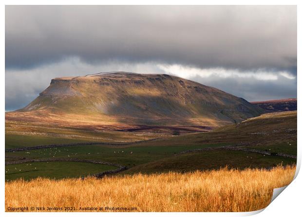 Pen y Ghent in the Yorkshire Dales National Park Print by Nick Jenkins