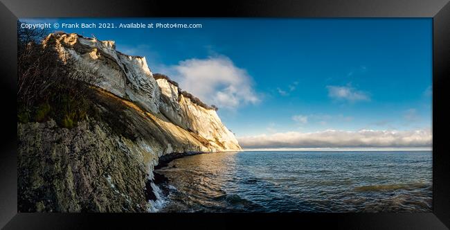 White cliffs on the island Moen in Denmark Framed Print by Frank Bach