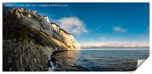White cliffs on the island Moen in Denmark Print by Frank Bach