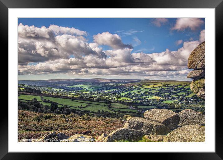 Widecombe Valley Dartmoor Framed Mounted Print by Jim Key