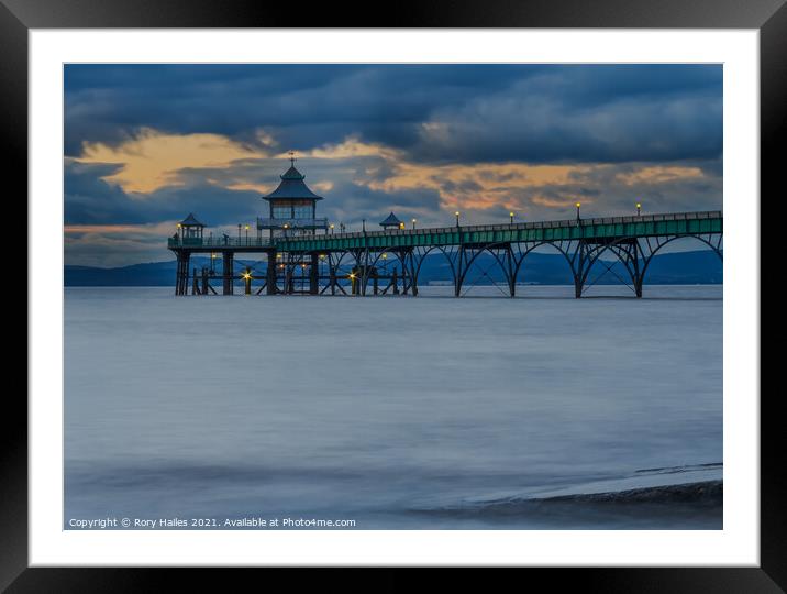 Clevedon Pier Milky Effect Framed Mounted Print by Rory Hailes