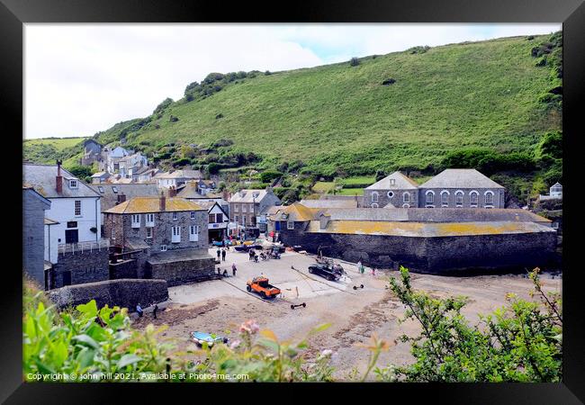 Slipway at Port Isaac in Cornwall. Framed Print by john hill