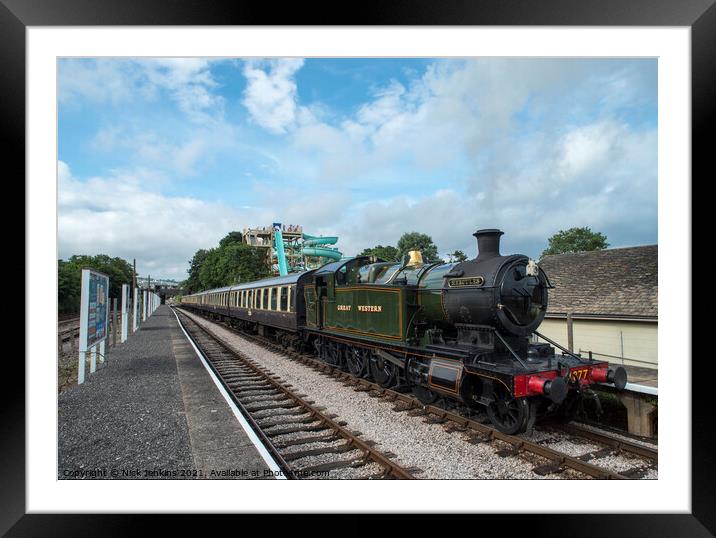 Paignton Dartmouth Railway Locomotive Goodrington  Framed Mounted Print by Nick Jenkins