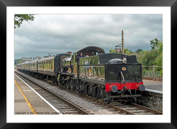Paignton Dartmouth Railway Goodrington in Devon  Framed Mounted Print by Nick Jenkins