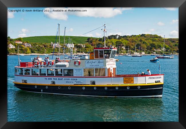 falmouth river cruise ship Framed Print by Kevin Britland