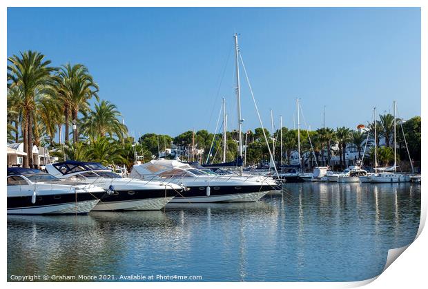 Menorca marina Print by Graham Moore