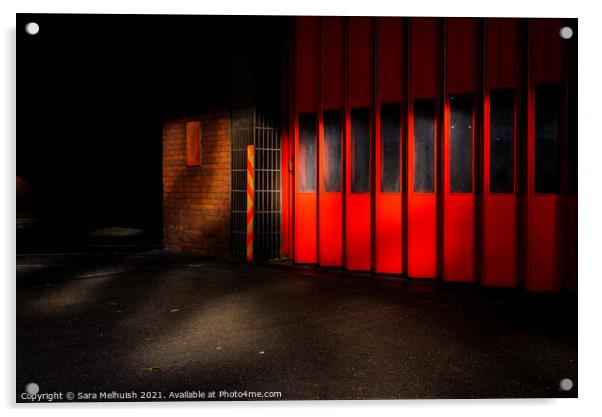The fire station Acrylic by Sara Melhuish