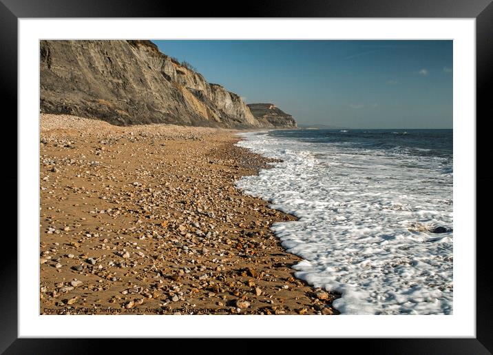 Charmouth East Beach on the Dorset Coast  Framed Mounted Print by Nick Jenkins