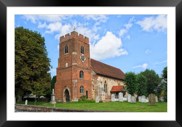 St.Thomas Church, Bradwell-juxta-Mare, Bradwell, Essex, UK. Framed Mounted Print by Peter Bolton