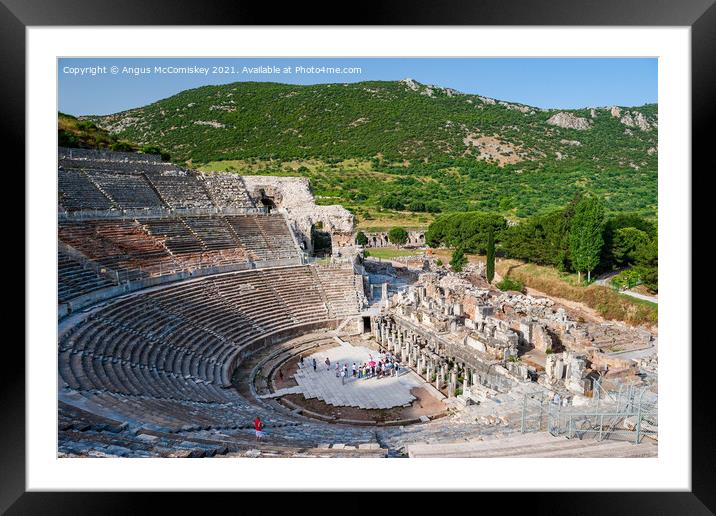 Roman Theatre at Ephesus, Turkey Framed Mounted Print by Angus McComiskey