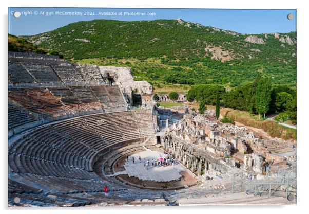 Roman Theatre at Ephesus, Turkey Acrylic by Angus McComiskey