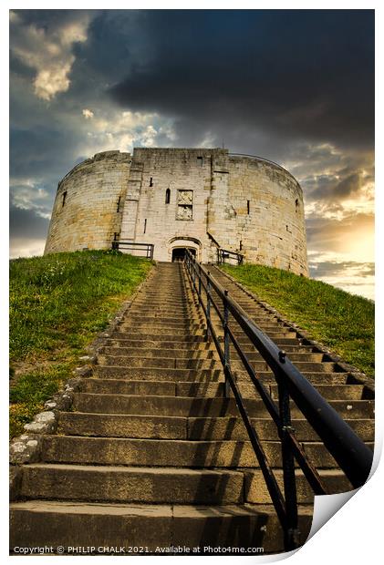 Cliffords tower in York 78 Print by PHILIP CHALK