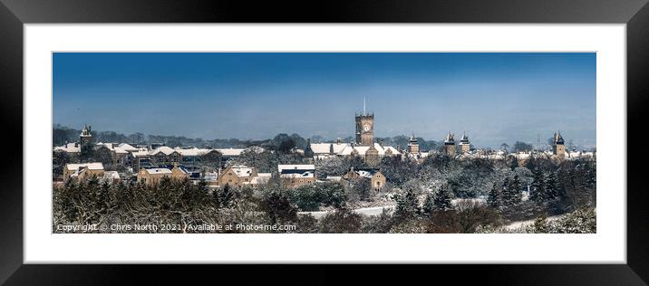 High Royds in the snow.. Framed Mounted Print by Chris North