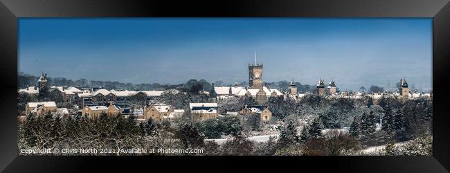 High Royds in the snow.. Framed Print by Chris North