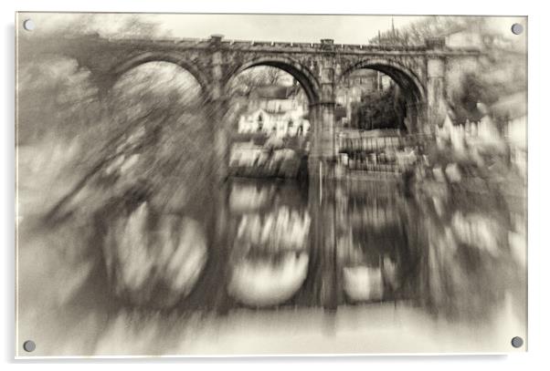 Knaresborough Viaduct North Yorkshire Acrylic by mike morley