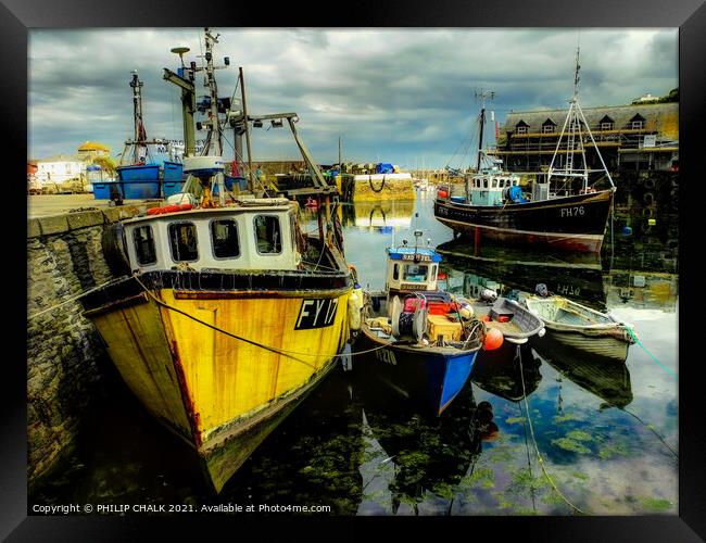 Mevagissey fishing community in Cornwall 81  Framed Print by PHILIP CHALK