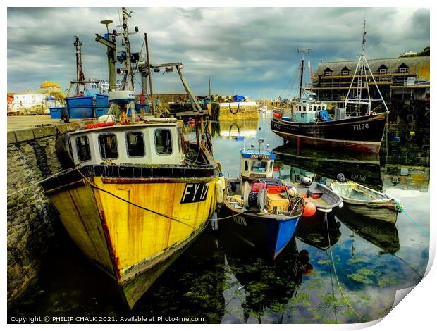 Mevagissey fishing community in Cornwall 81  Print by PHILIP CHALK