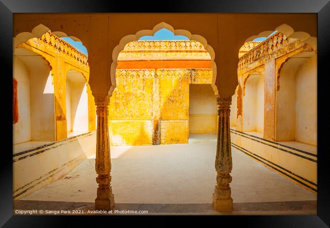 Amber Palace in Jaipur Framed Print by Sanga Park
