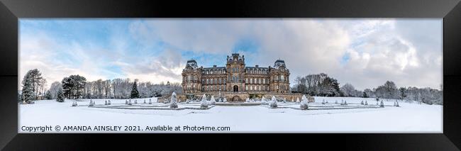 Winter at The Bowes Museum Framed Print by AMANDA AINSLEY