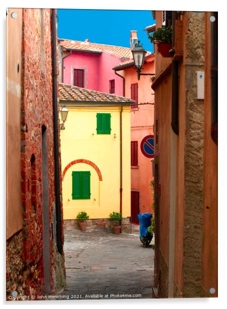 Tuscany houses Acrylic by John Hemming