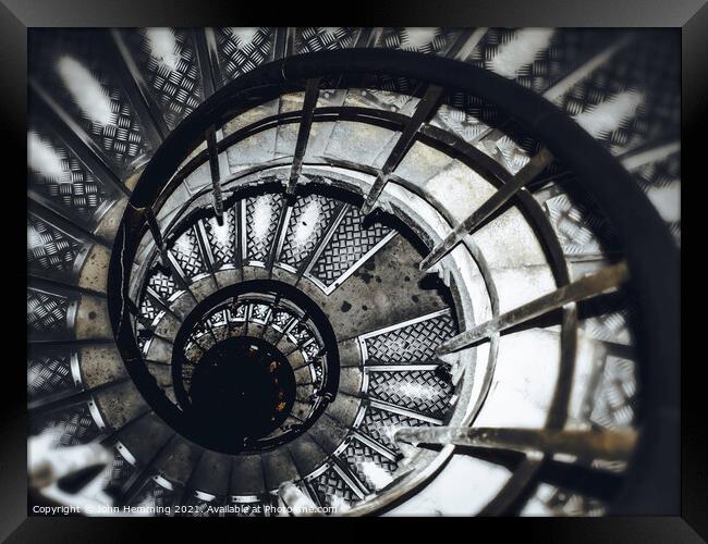 Stair Swirl - Arc de Triomphe  Framed Print by John Hemming
