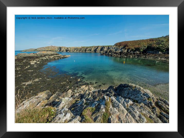 Porth Eilian on the North West corner of Anglesey Framed Mounted Print by Nick Jenkins