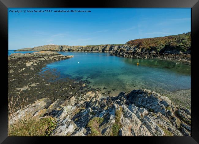 Porth Eilian on the North West corner of Anglesey Framed Print by Nick Jenkins