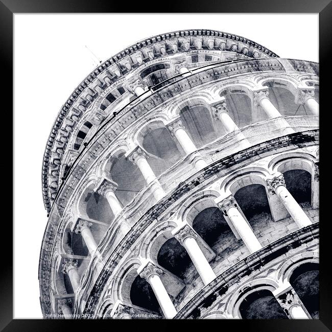 Leaning tower of Pisa Framed Print by John Hemming