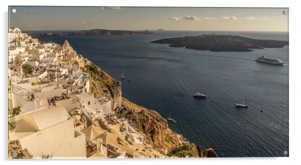 The view of Caldera of Santorini Acrylic by Naylor's Photography