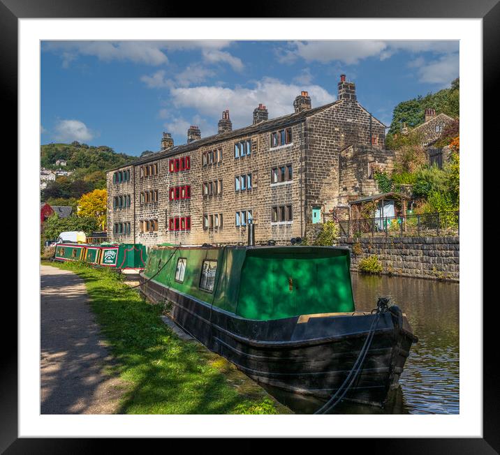 The Rochdale Canal at Hebden Bridge  Framed Mounted Print by Tony Keogh
