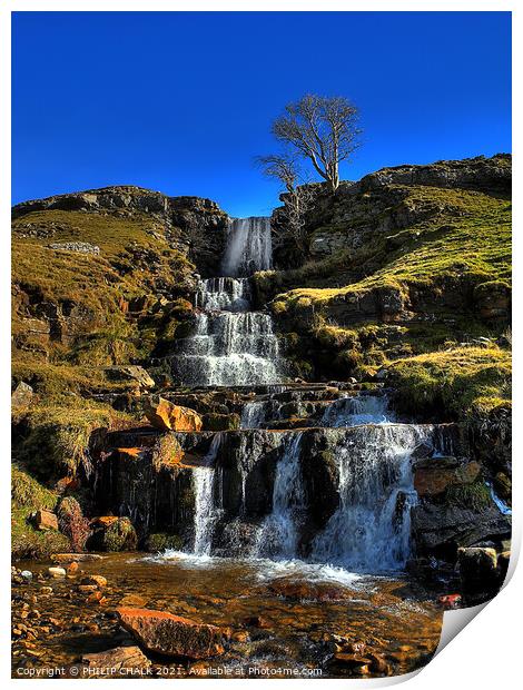 Cray falls in the Yorkshire dales 82  Print by PHILIP CHALK
