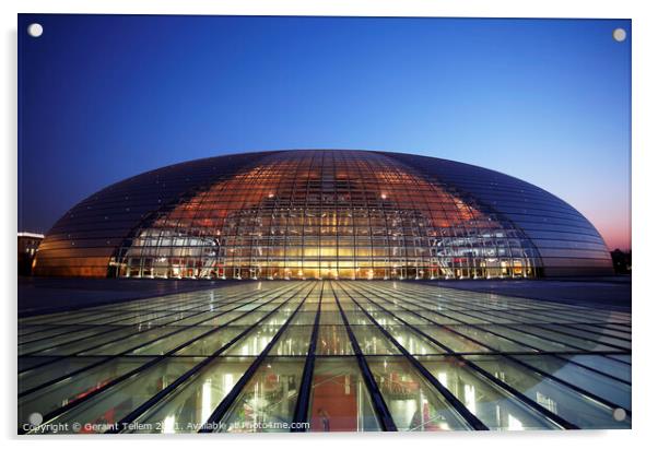 National Centre for The Performing Arts, Beijing,  Acrylic by Geraint Tellem ARPS