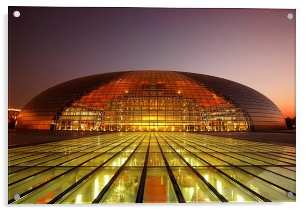 National Centre for The Performing Arts, Beijing, China Acrylic by Geraint Tellem ARPS