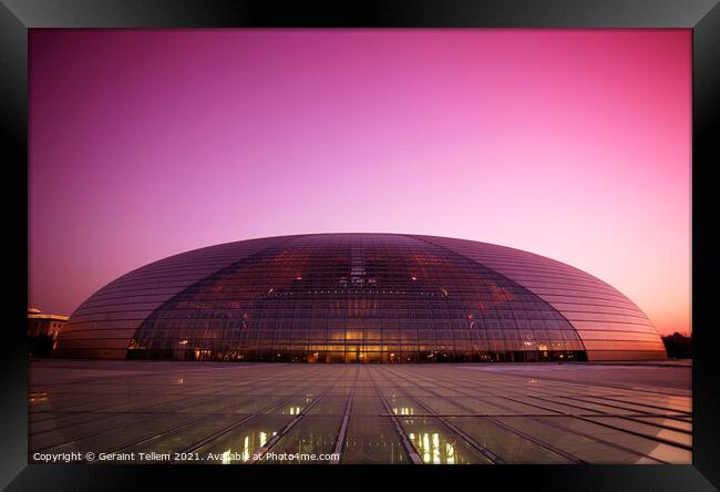 National Centre for the Performing Arts, Beijing, China Framed Print by Geraint Tellem ARPS