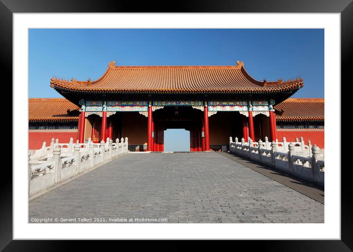 Entrance to Forbidden City, Beijing, China Framed Mounted Print by Geraint Tellem ARPS
