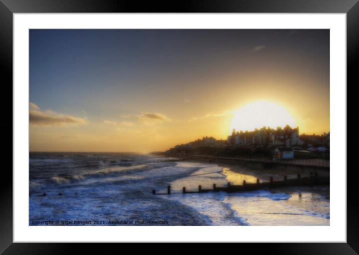 Southwold Seafront Sunset Framed Mounted Print by Nigel Bangert