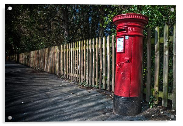 British post box Acrylic by Nathan Wright