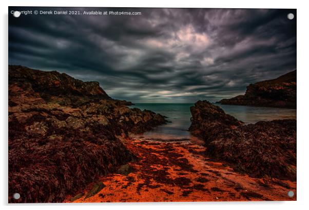 Porth Dafarch Anglesey Acrylic by Derek Daniel