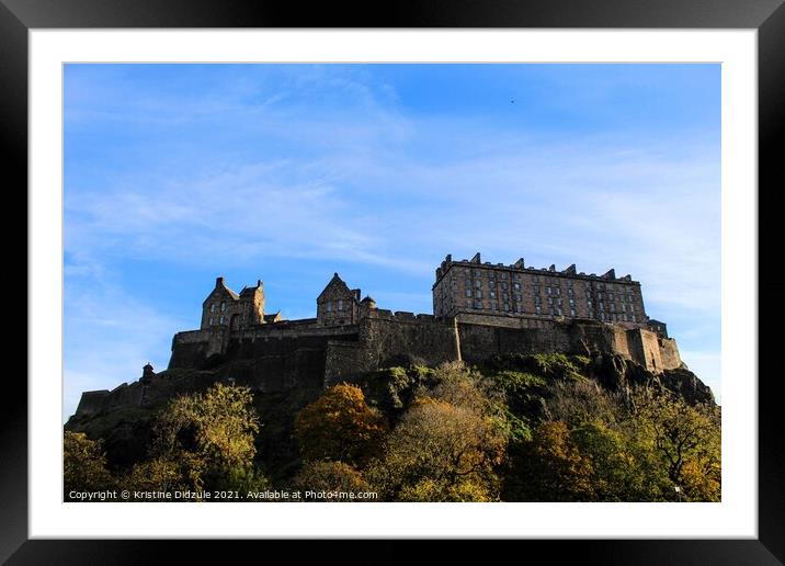 Edinburgh Castle Framed Mounted Print by Kristine Didzule