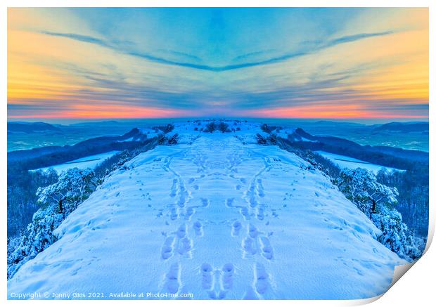 Abstract Sunset at Scout Scar Print by Jonny Gios