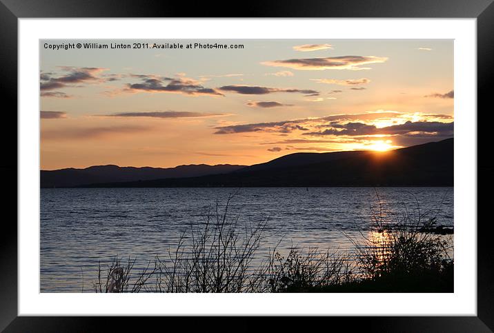 Sunset in North Ayrshire Framed Mounted Print by William Linton
