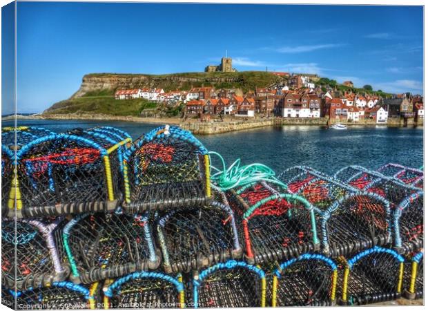 Whitby Abbey fron the Harbour Canvas Print by Sue Walker