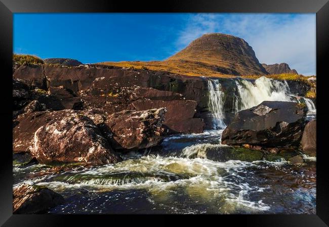 Pass of the Cattle Waterfall, Wester Ross Framed Print by David Ross