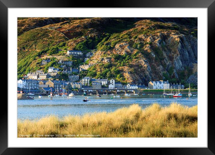 Barmouth across the Mawddach Estuary Framed Mounted Print by Chris Warren