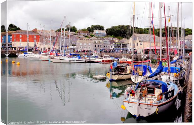 Harbour at Padstow in Cornwall. Canvas Print by john hill